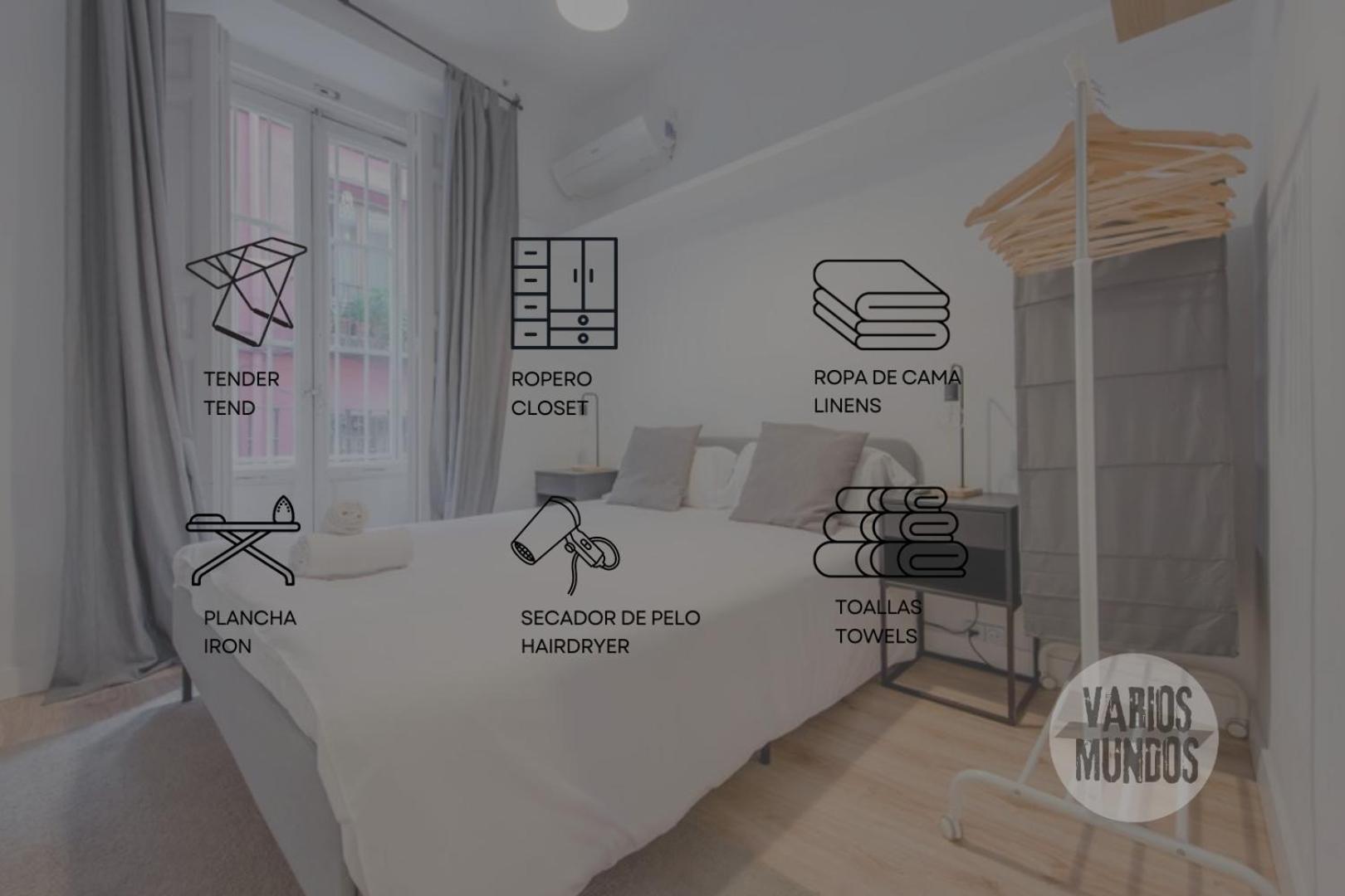 Premium Apt Para 9Pax En Calle Olmo - Centro De Madrid E1 Luaran gambar